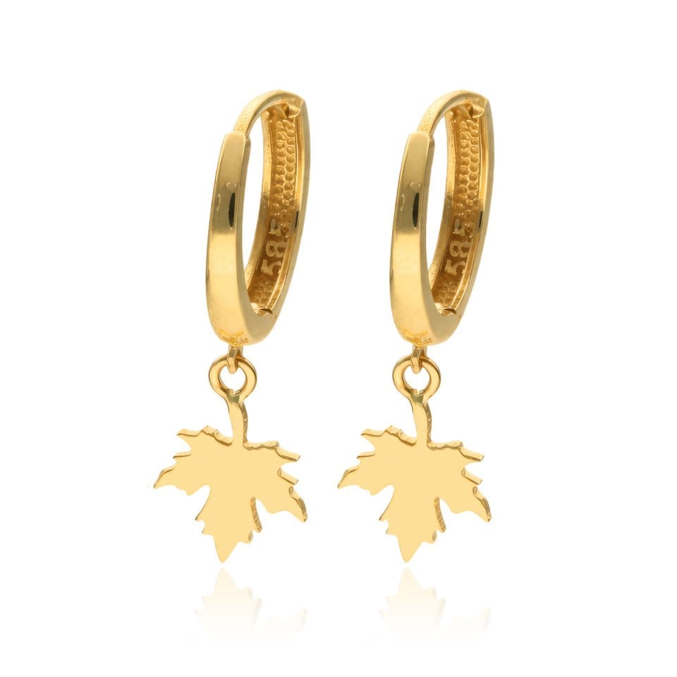 Altın Yaprak Küpe B929413