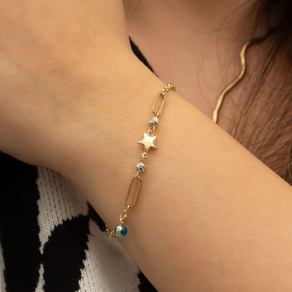 Yıldız Detay Altın Bileklik