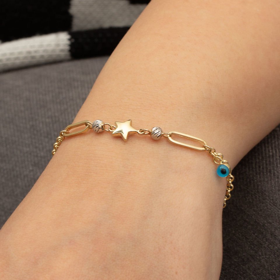 Yıldız Detay Altın Bileklik