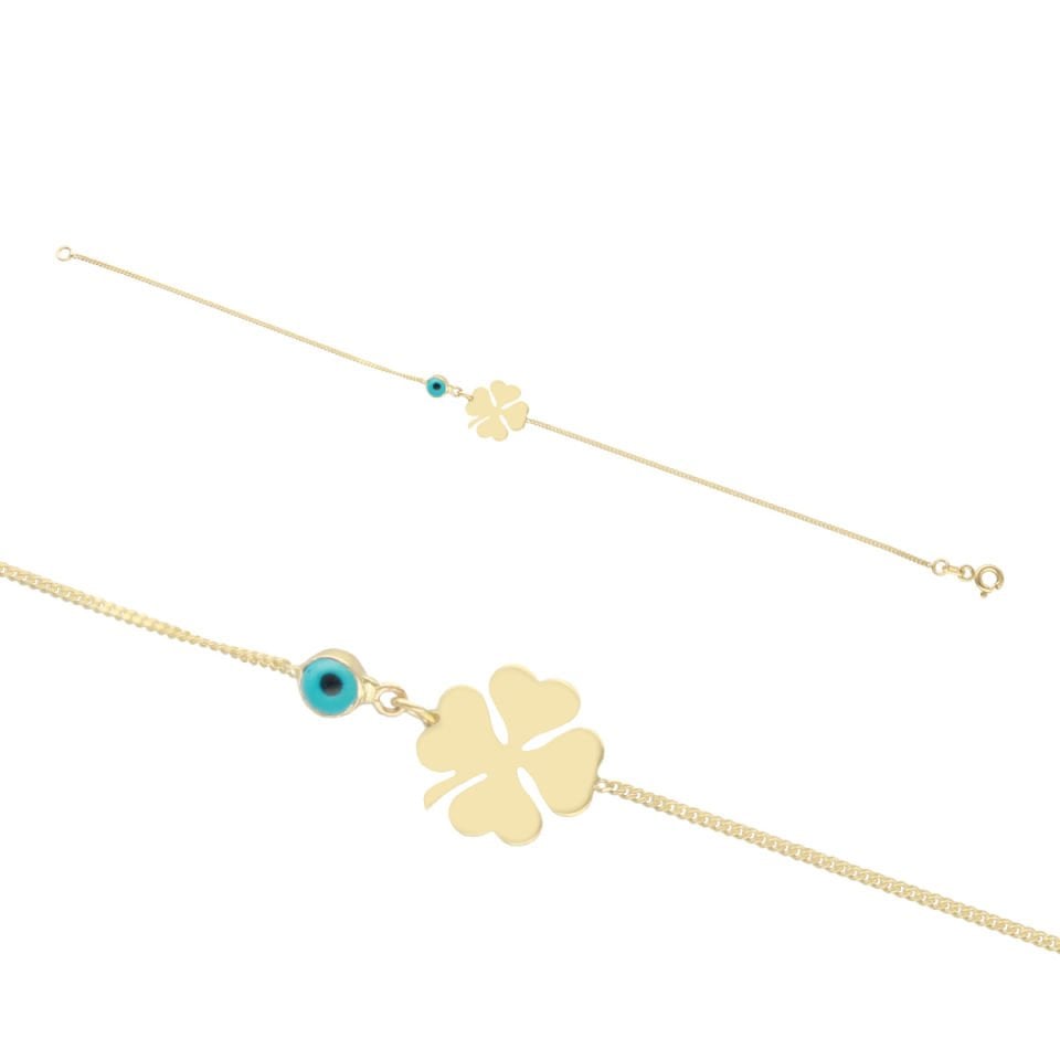 Nazar Boncuklu Yonca Bileklik