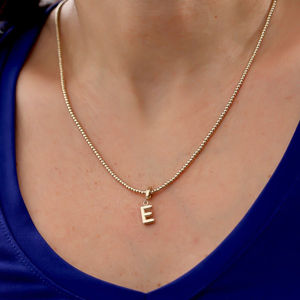 Altın E Harfi Charm