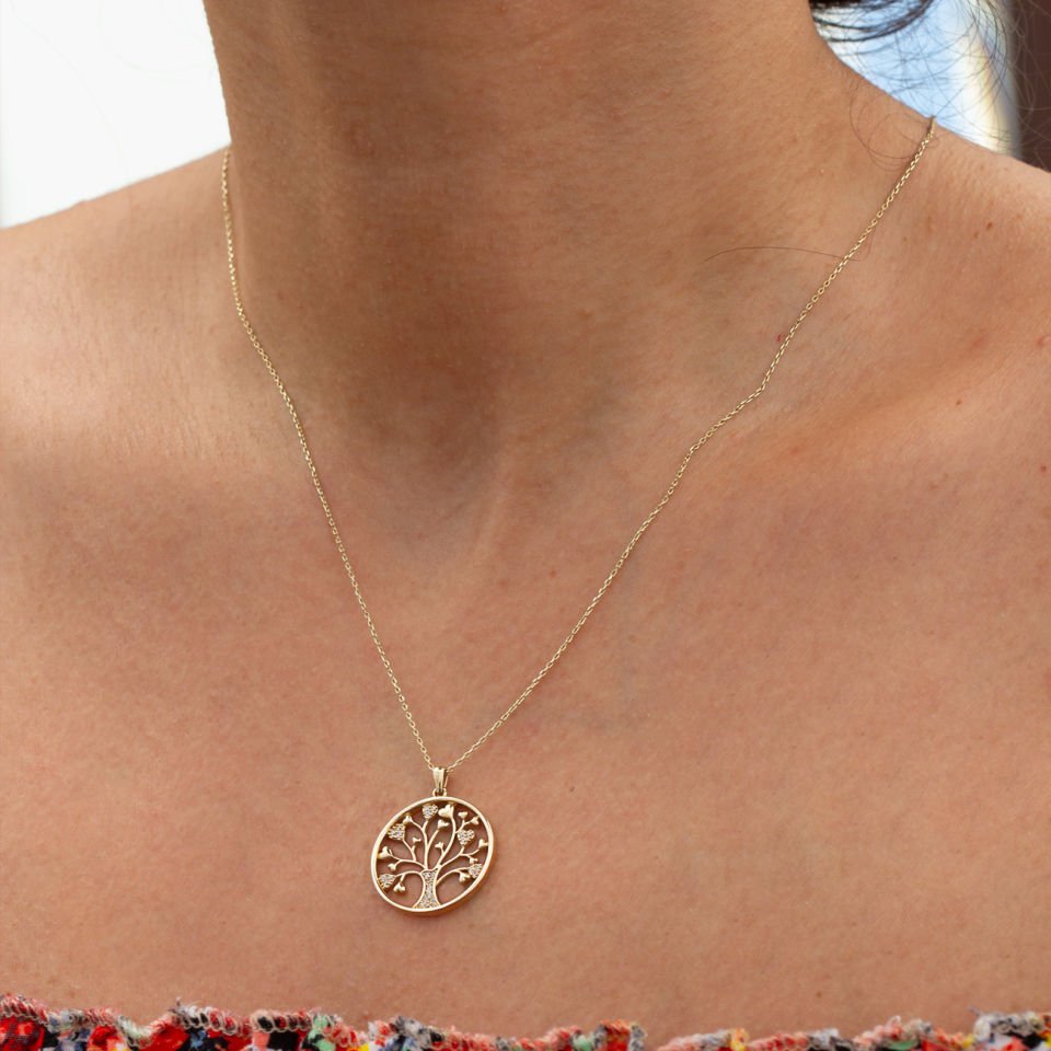 Altın Hayat Ağacı Kolye