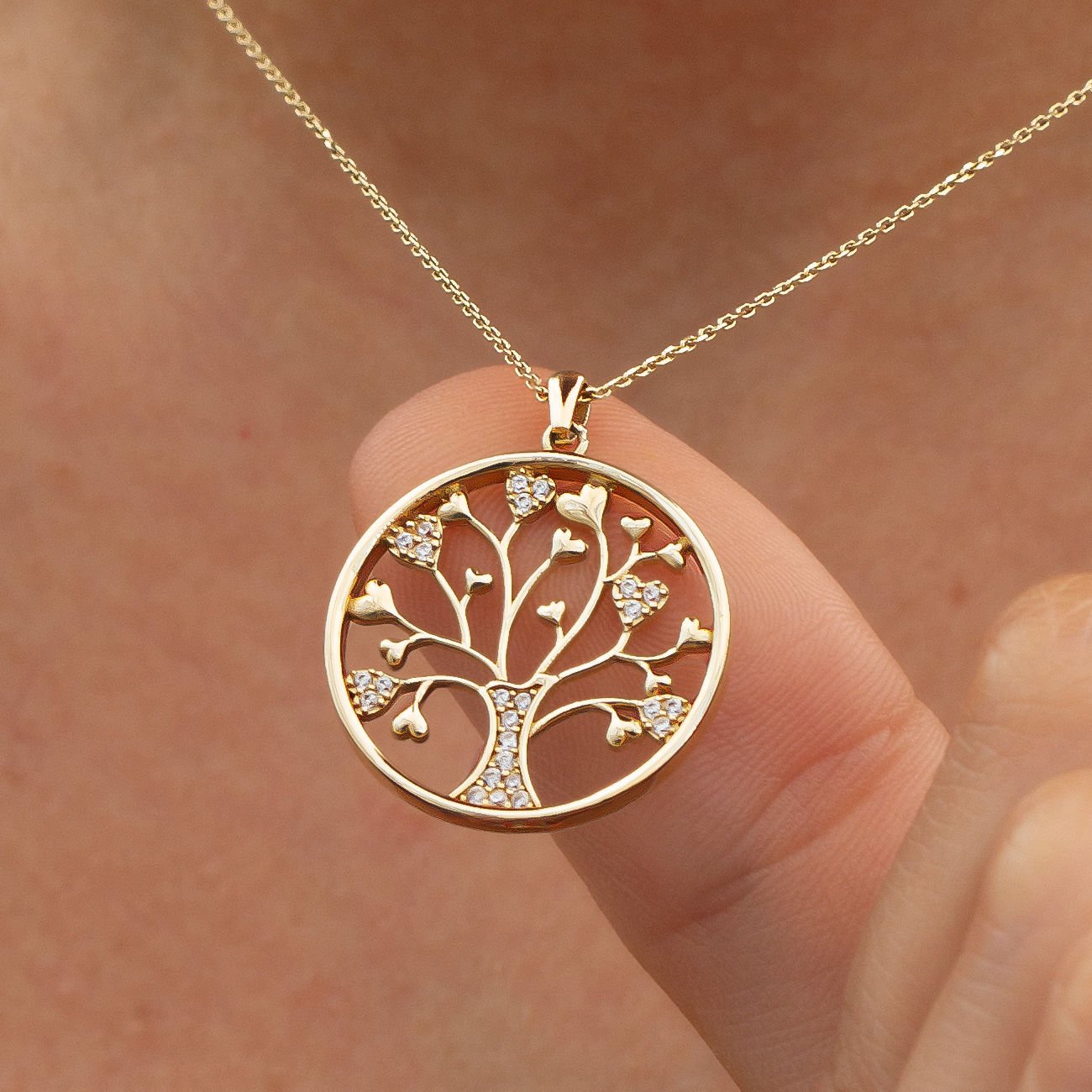 Altın Hayat Ağacı Kolye