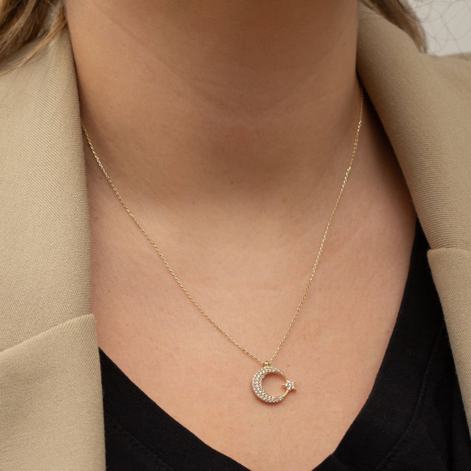 Altın Ayyıldız Kolye