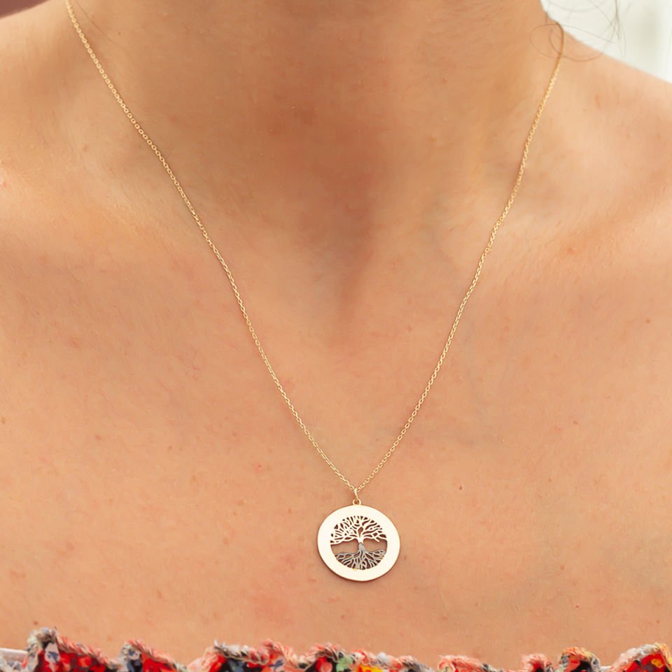 Altın Hayat Ağacı Kolye B921798