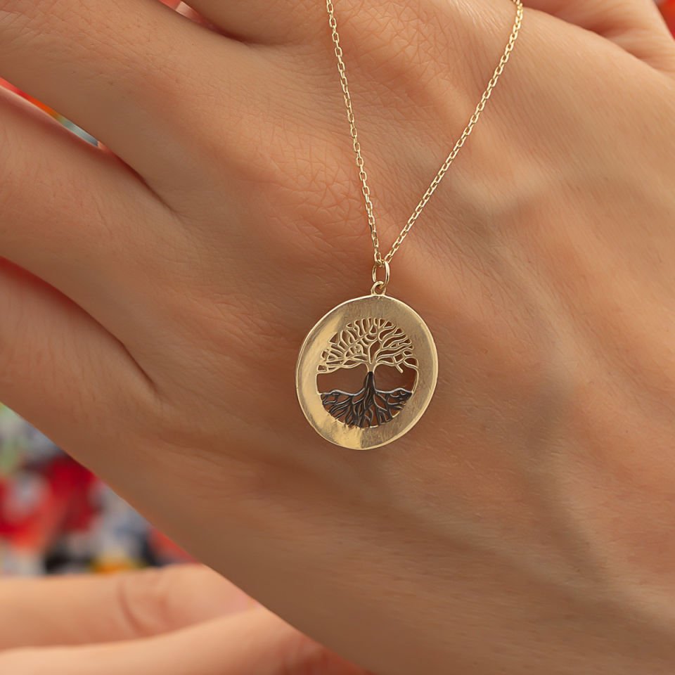 Altın Hayat Ağacı Kolye B921798