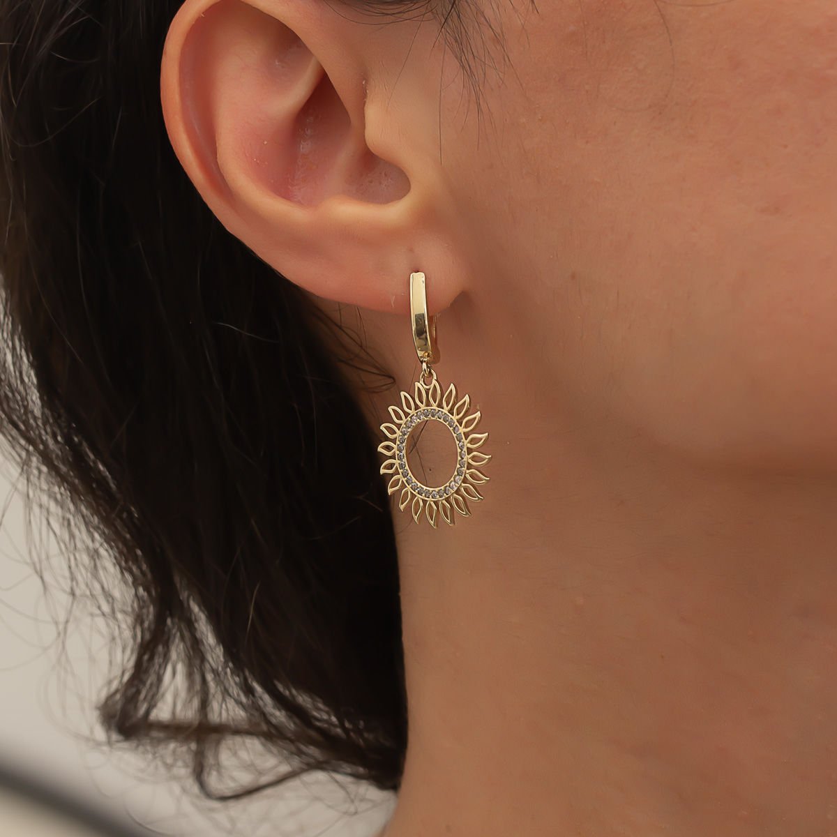 Altın Güneş Küpe B922548