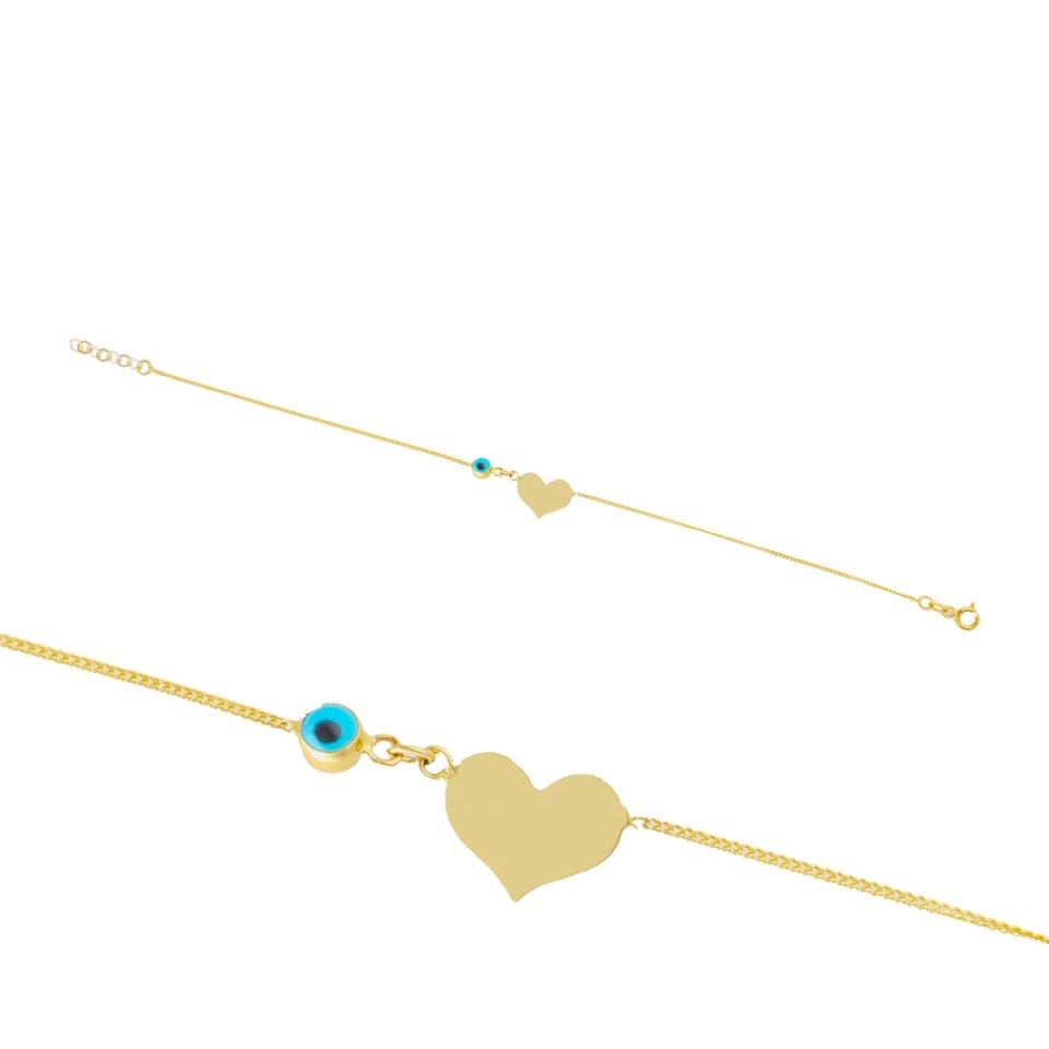 Altın Kalp Bileklik