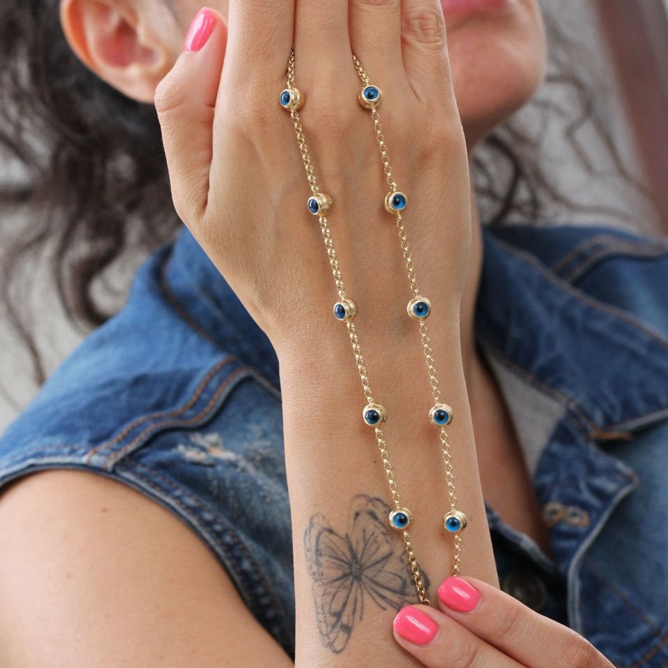 Nazar Boncuklu Altın Bileklik