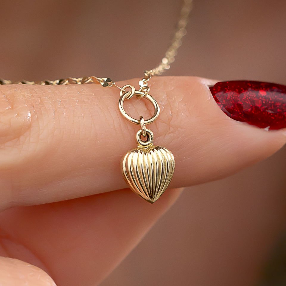 Altın Kalpli Kolye B924864
