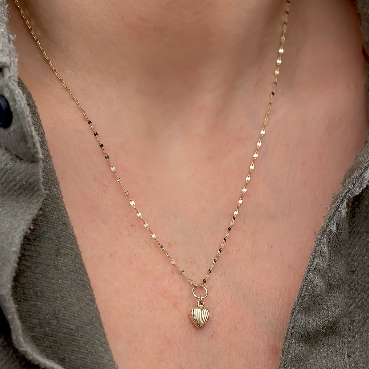 Altın Kalpli Kolye B924864