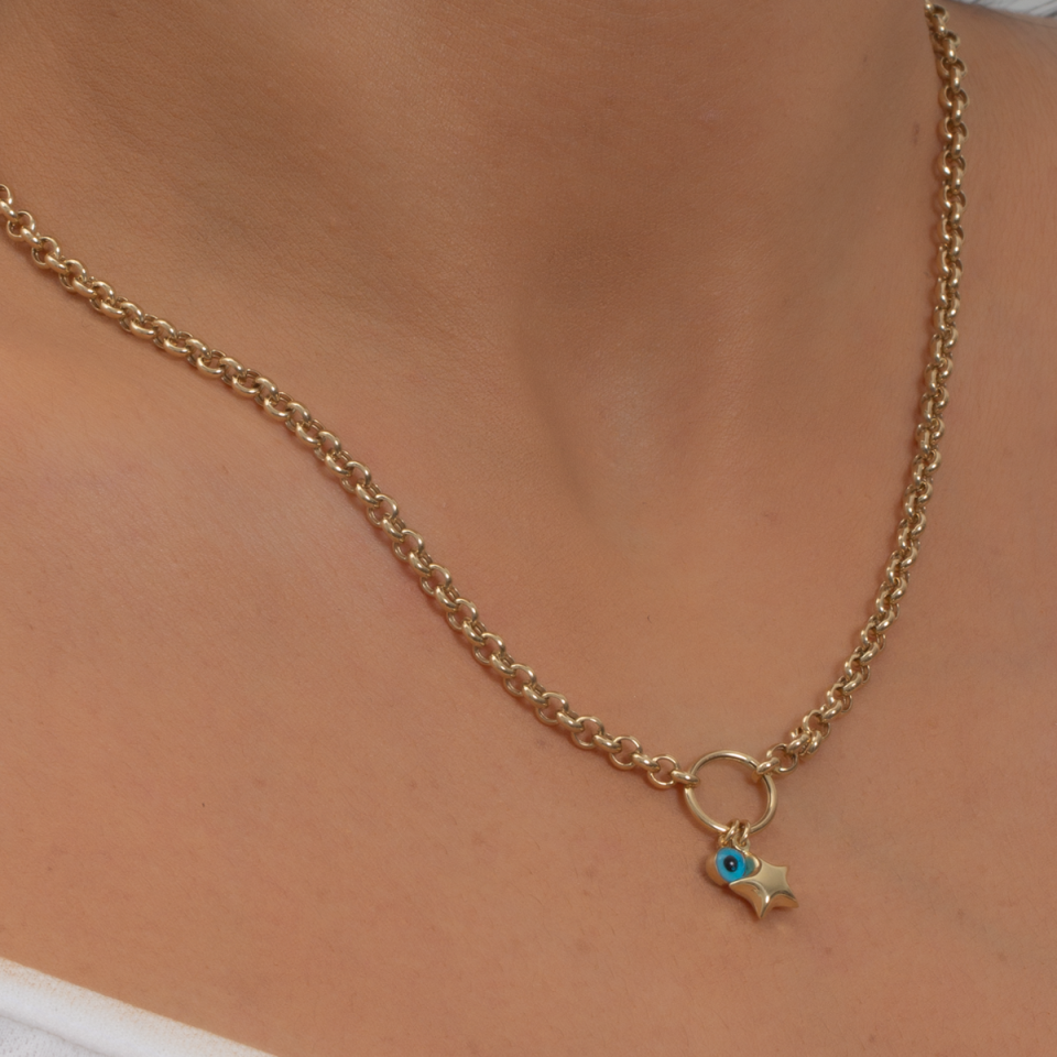 Altın Yıldız Detaylı Kolye B917433