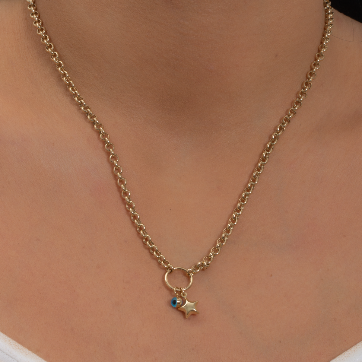 Altın Yıldız Detaylı Kolye B917433