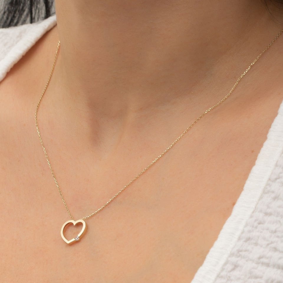 Altın Kalp Kolye B915641