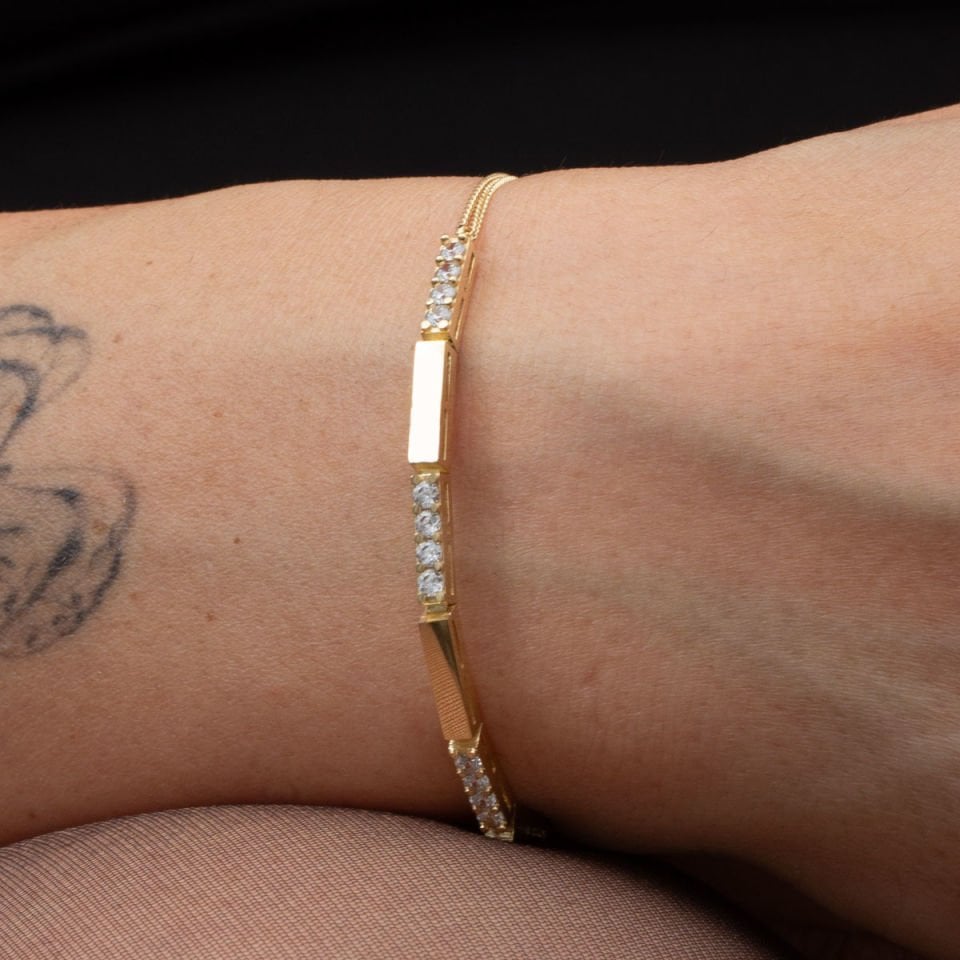 Taşlı Altın Bileklik B918287