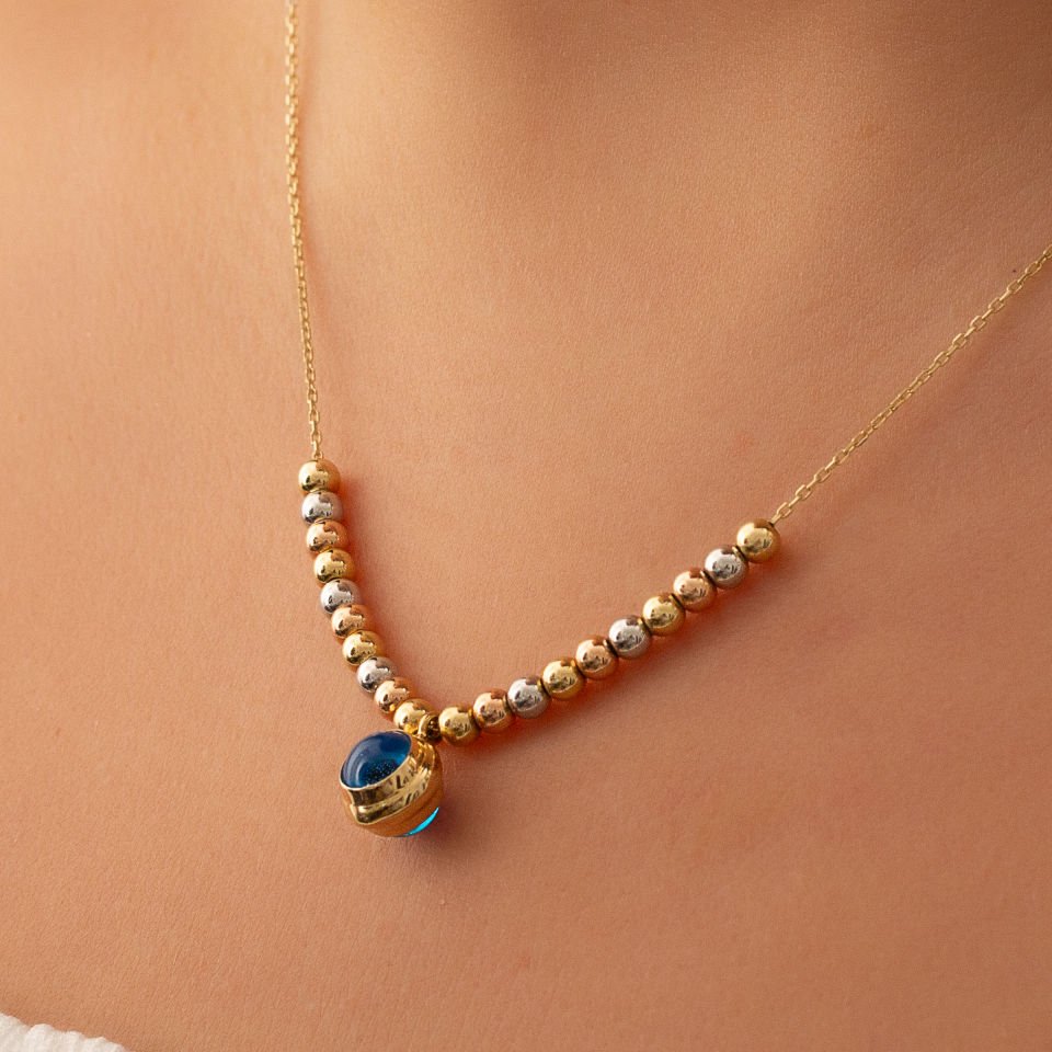 NAZAR BONCUKLU ALTIN KOLYE