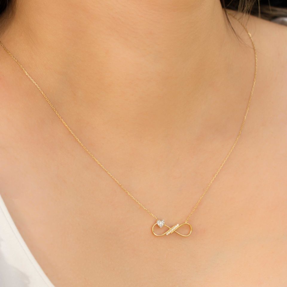 Taşlı Sonsuzluk Kolye B627523