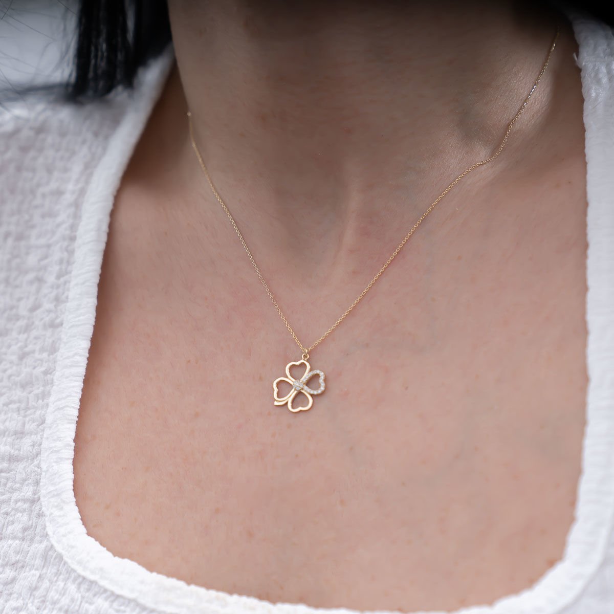 Altın Yonca Kolye B926073