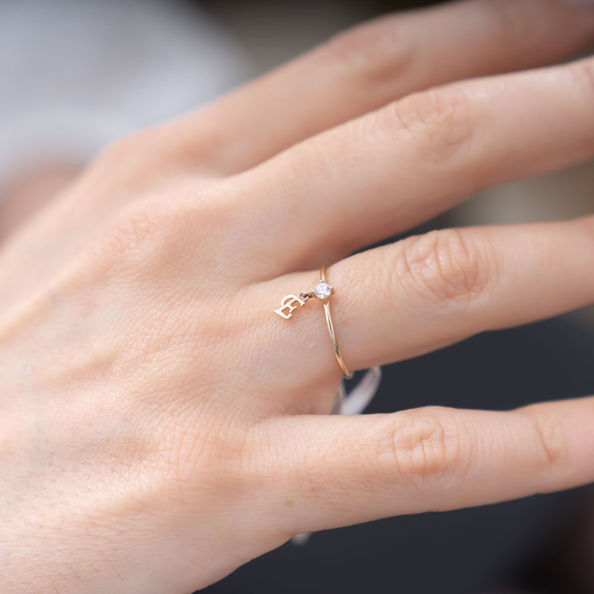 Altın E Harfli Yüzük B926443