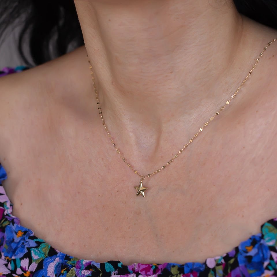 Altın Yıldızlı  Kolye