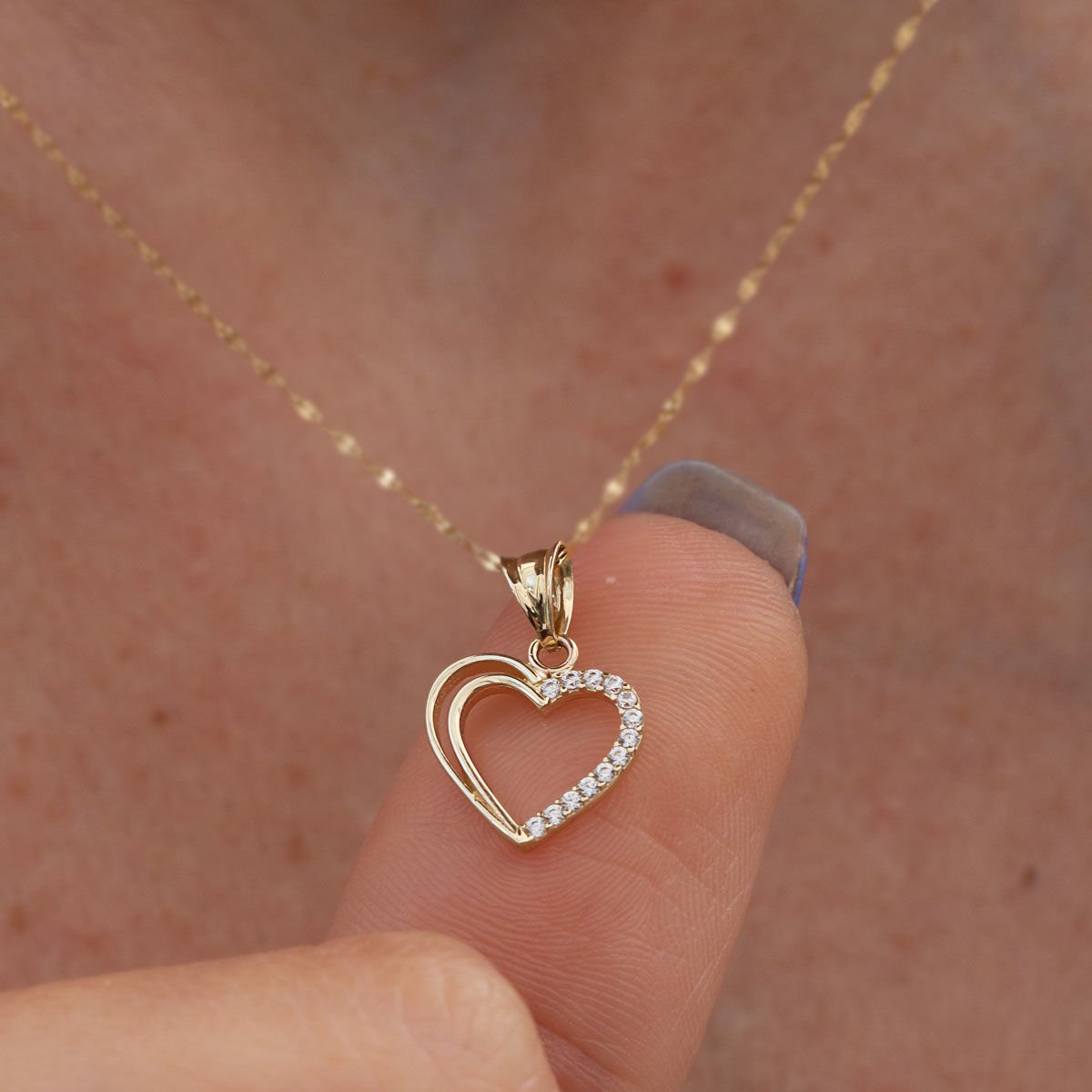 Altın Kalpli Kolye Ucu