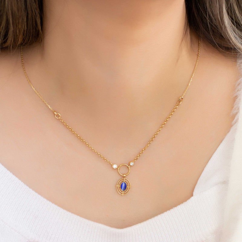 Taşlı Altın Kolye B618725