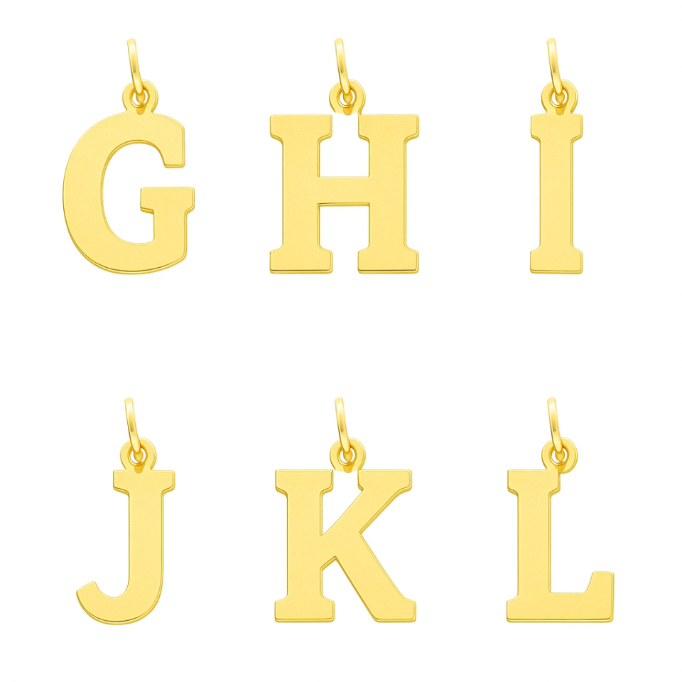 14 Ayar Altın  Harf Kolye Ucu