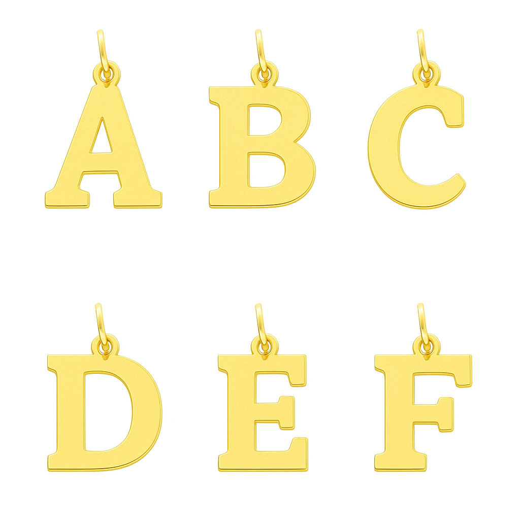 14 Ayar Altın  Harf Kolye Ucu