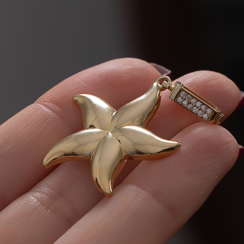 Altın Deniz Yıldızı Charm