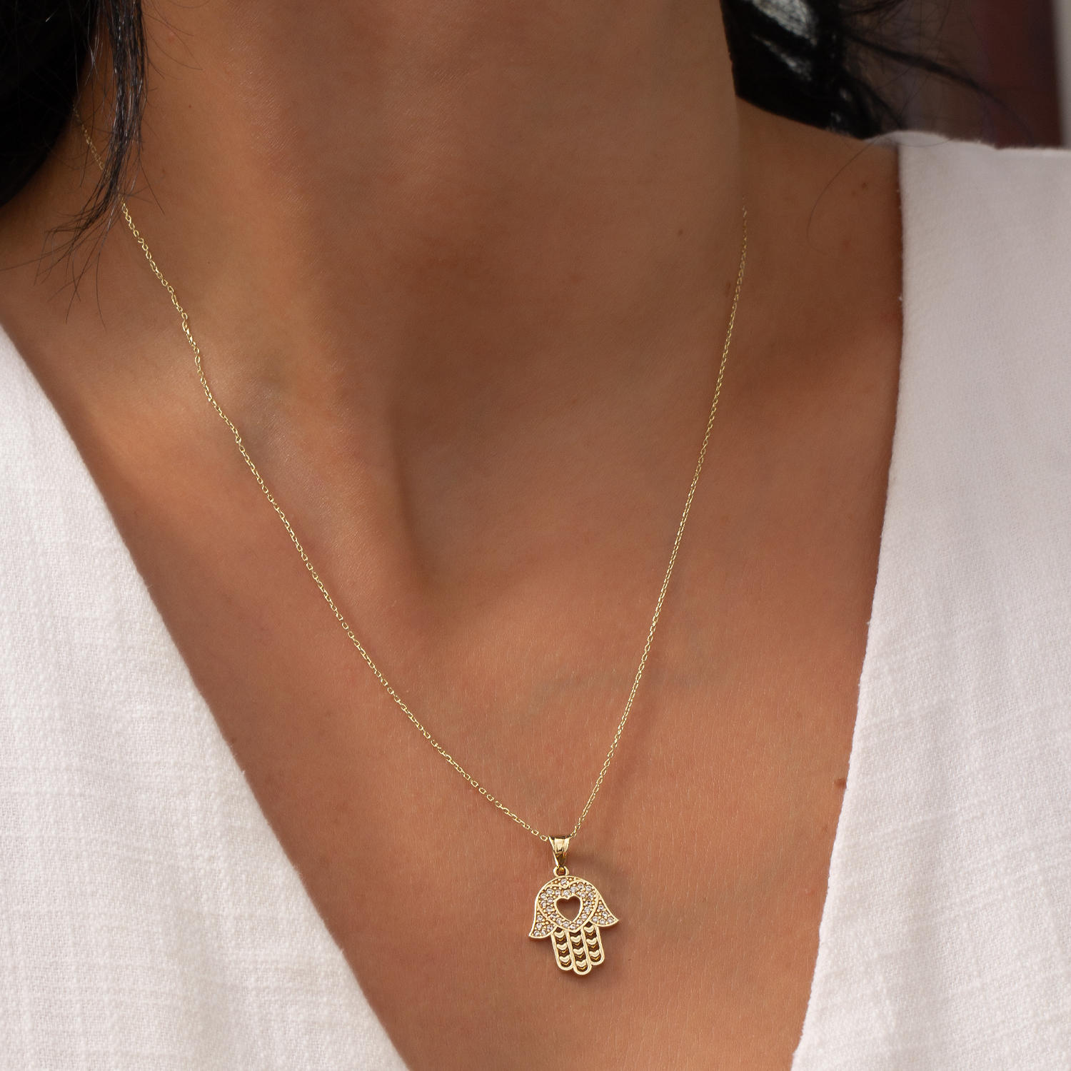 Altın Fatma Hanım Eli Kolye B930276