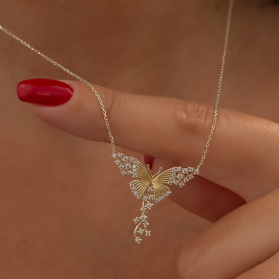 Altın Kelebek Kolye B930648