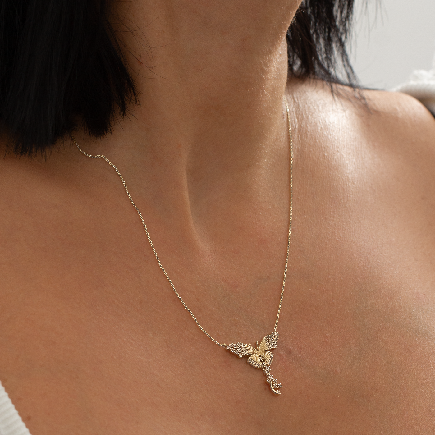 Altın Kelebek Kolye B930648