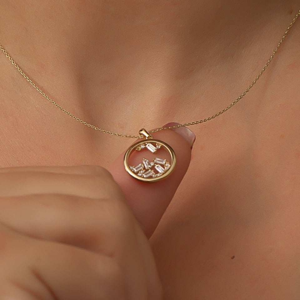 Altın Taşlı Kolye B930911