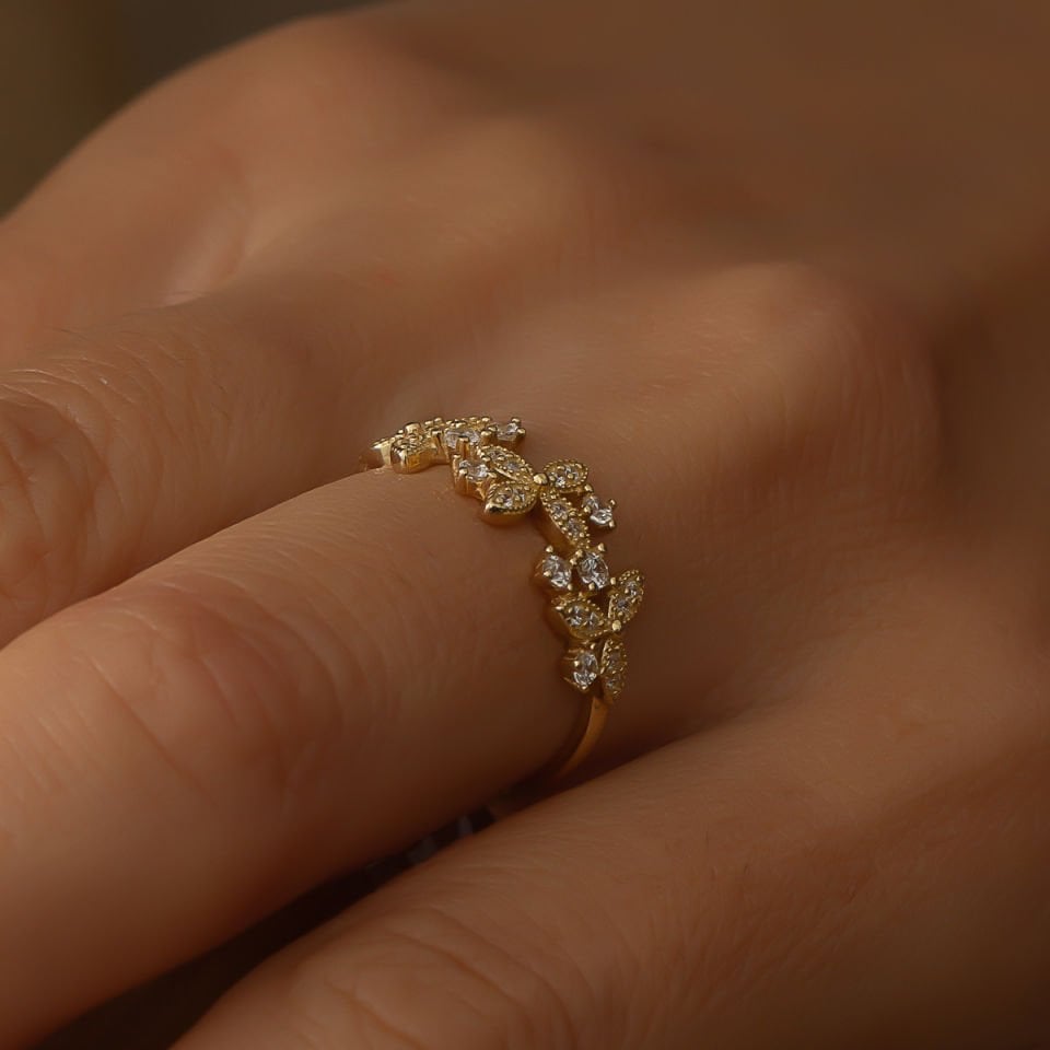 Altın Çiçek Detaylı Yüzük B931309