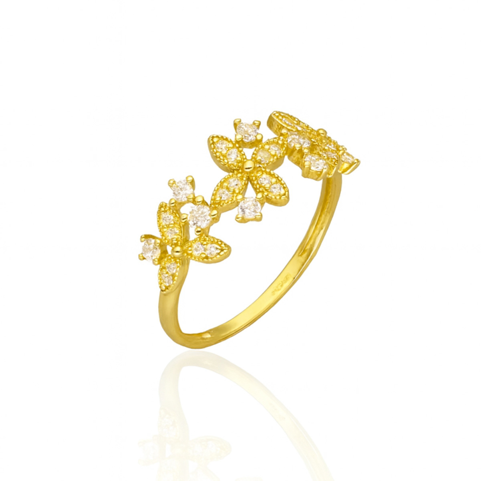 Altın Çiçek Detaylı Yüzük B931309