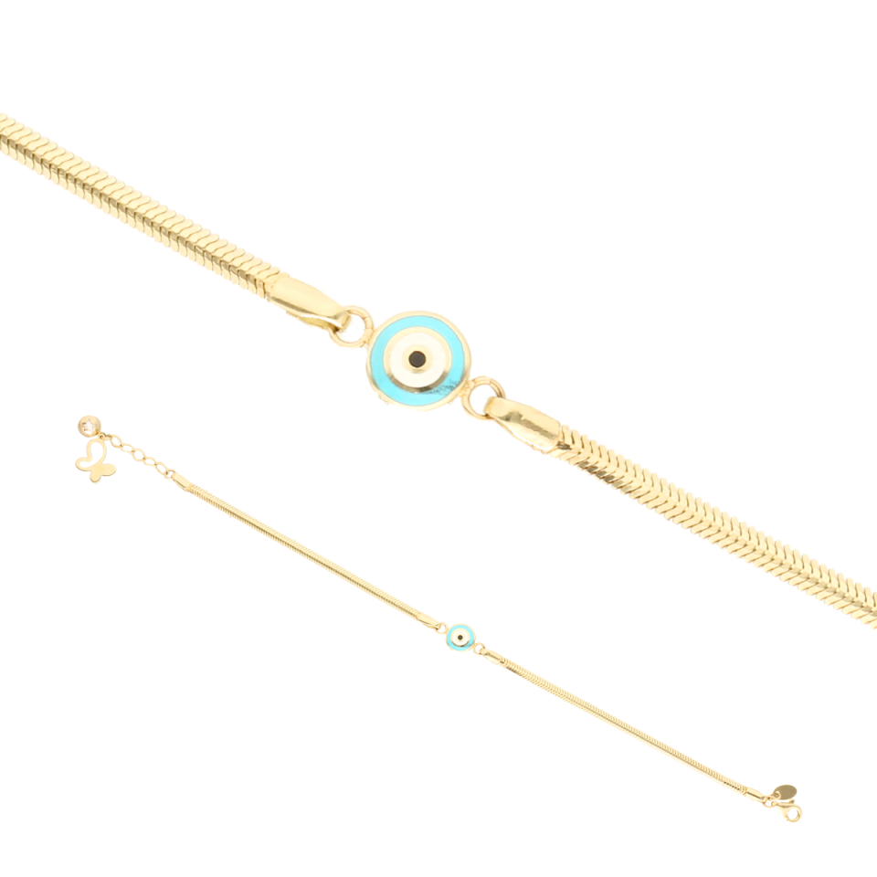 Altın Mavi Nazar Boncuklu Bileklik  B926926