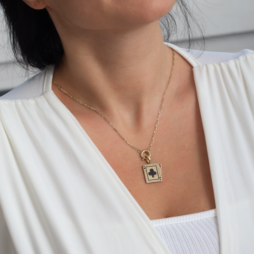 Altın Tasarım Kolye Ucu B931346