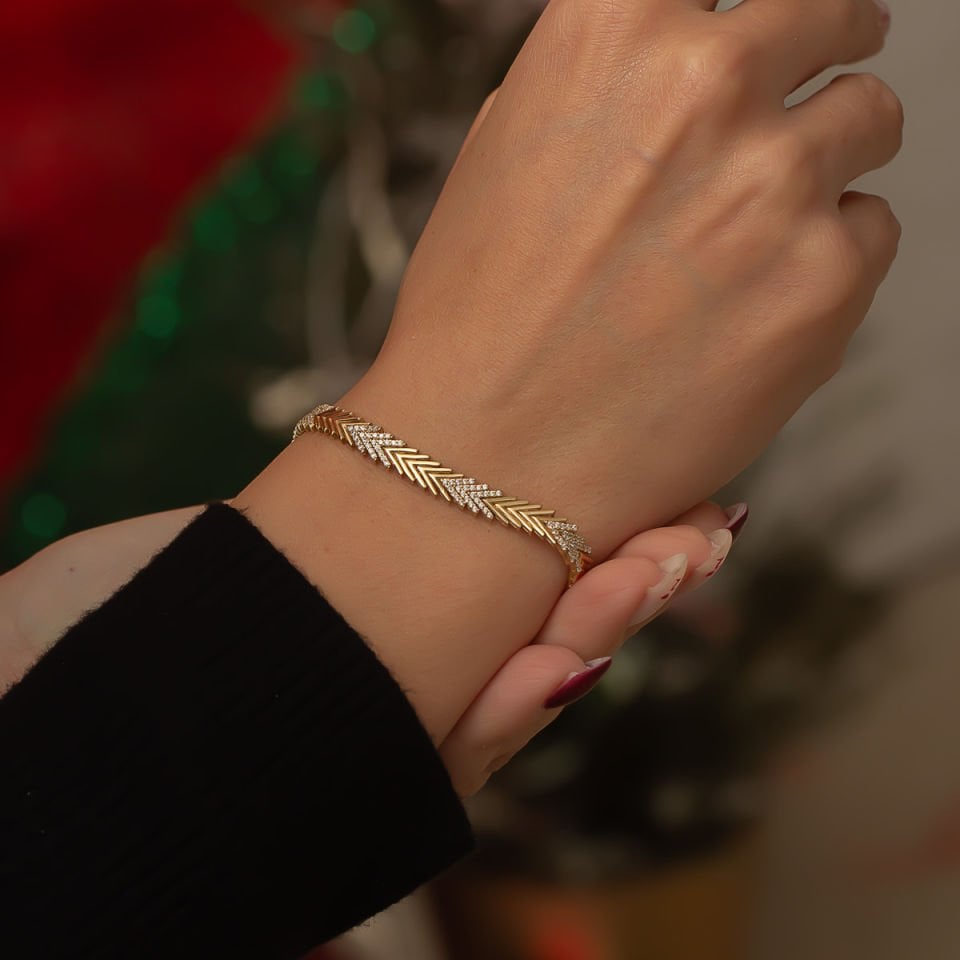 Altın Balık Sırtı Bileklik B931703