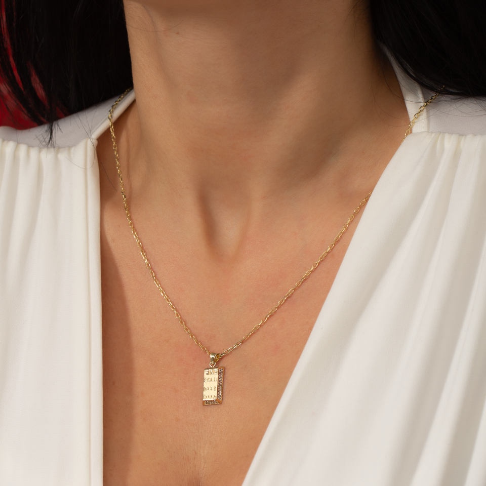 Altın Külçe Kolye B932010