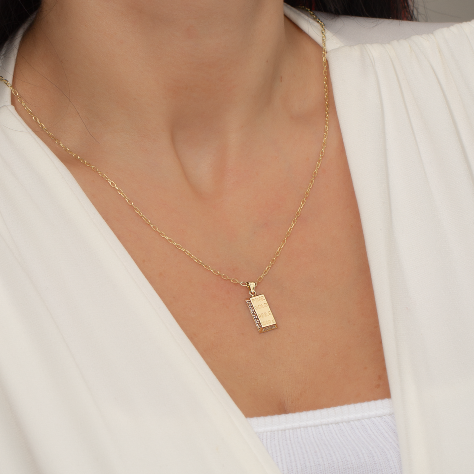 Altın Külçe Kolye B932010