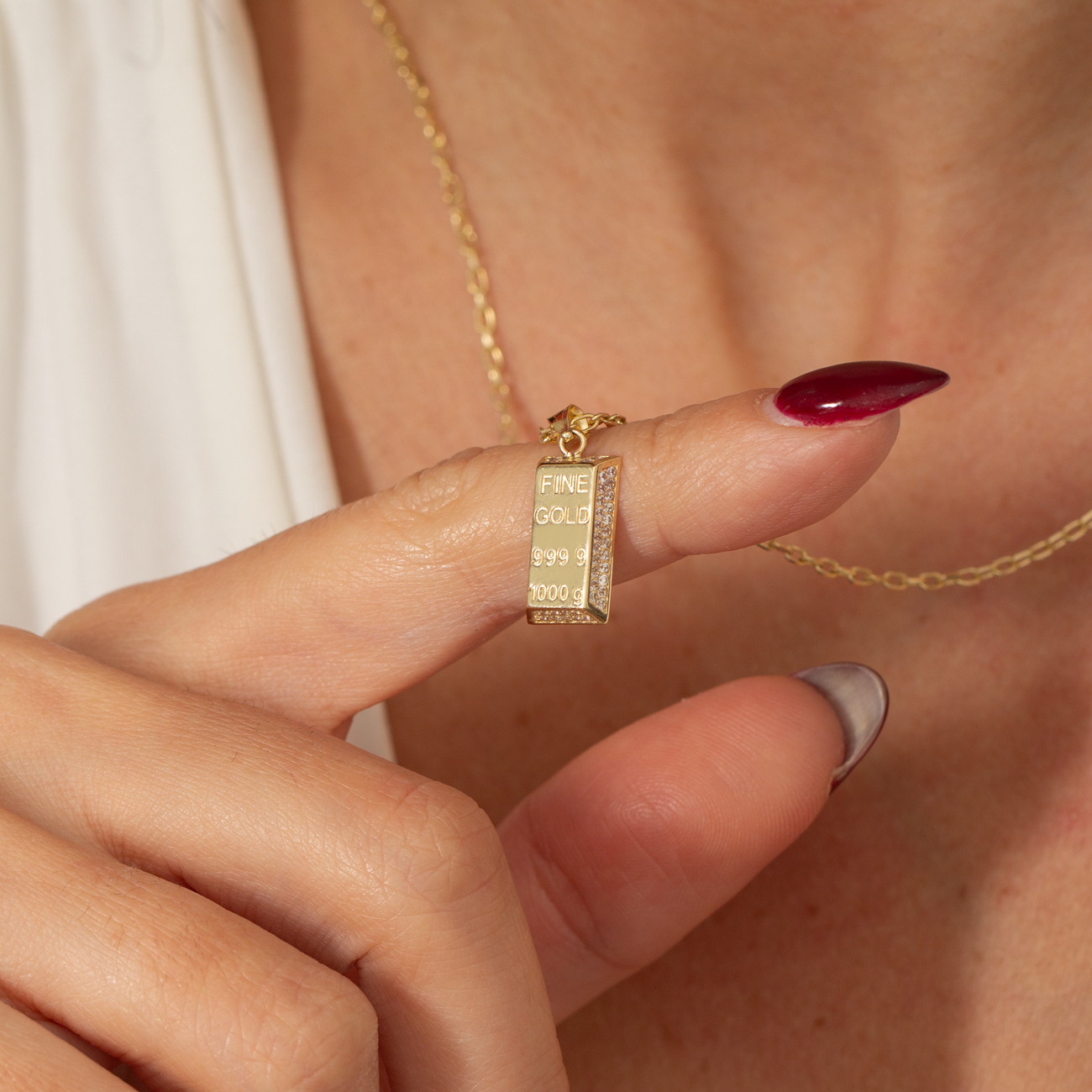 Altın Külçe Kolye B932010