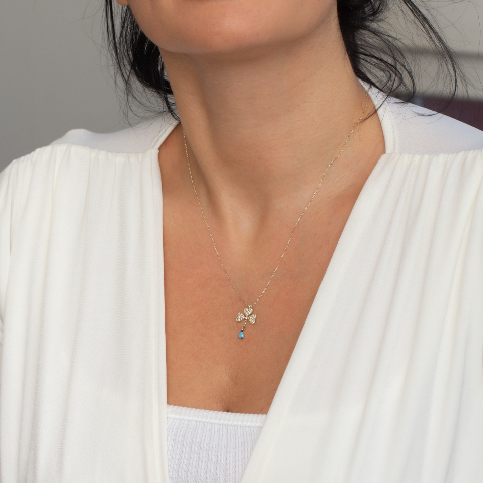 Altın Yonca Kolye B932180