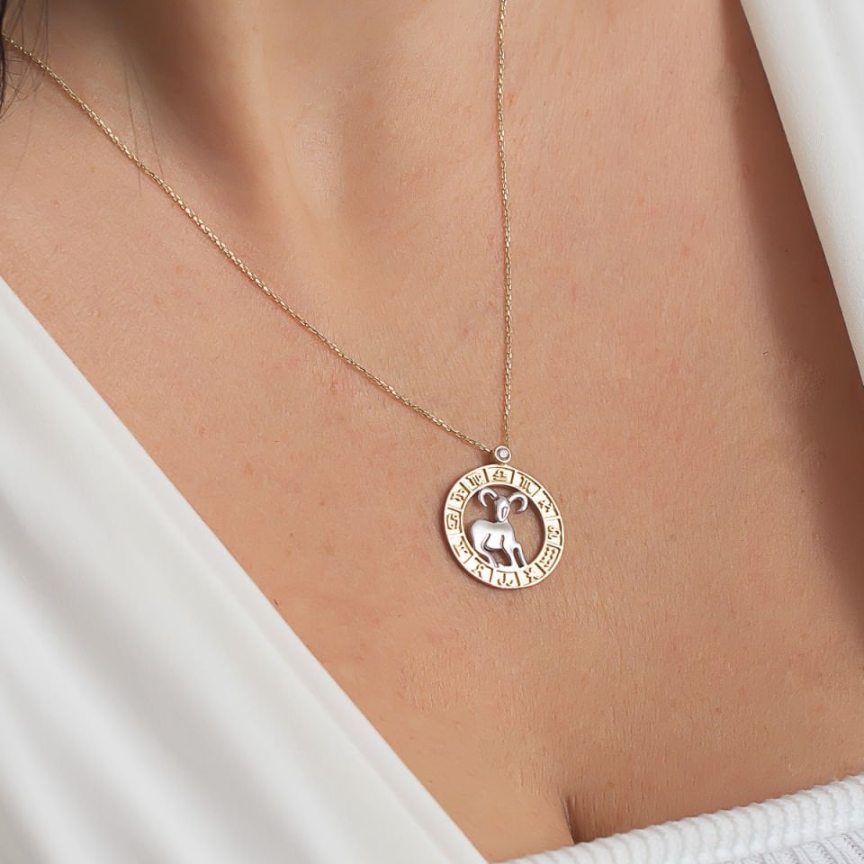 Altın Koç Burcu Kolye B932318