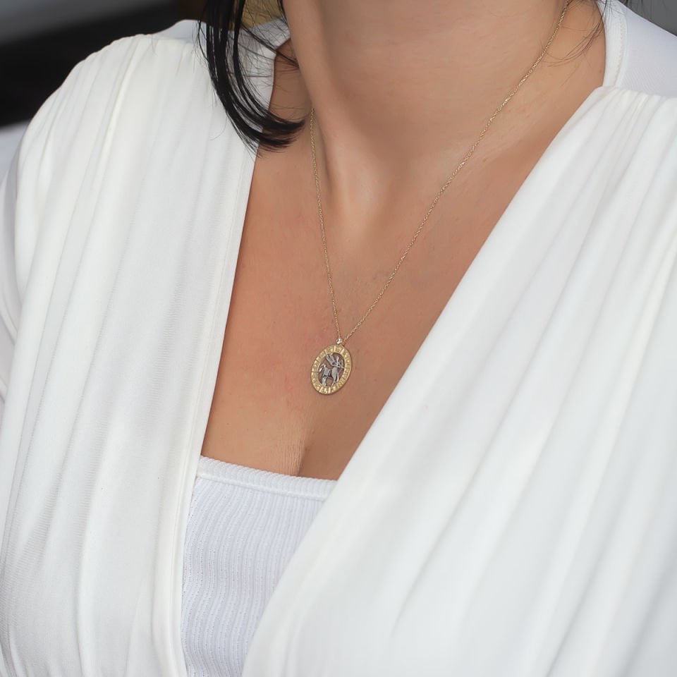 Altın Yay Burcu Kolye  B932319