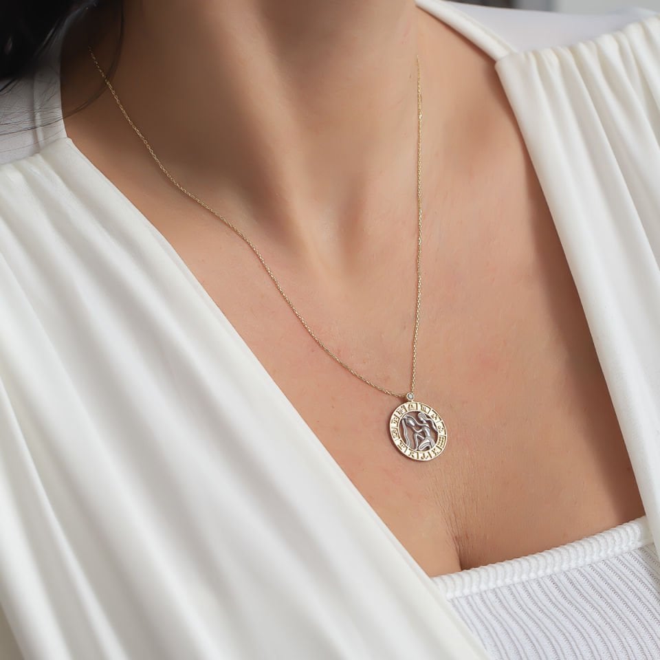 Altın Kova Burcu Kolye  B932322