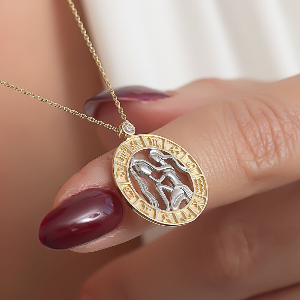 Altın Kova Burcu Kolye  B932322