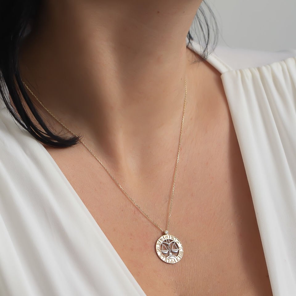 Altın Terazi Burcu Kolye B932324