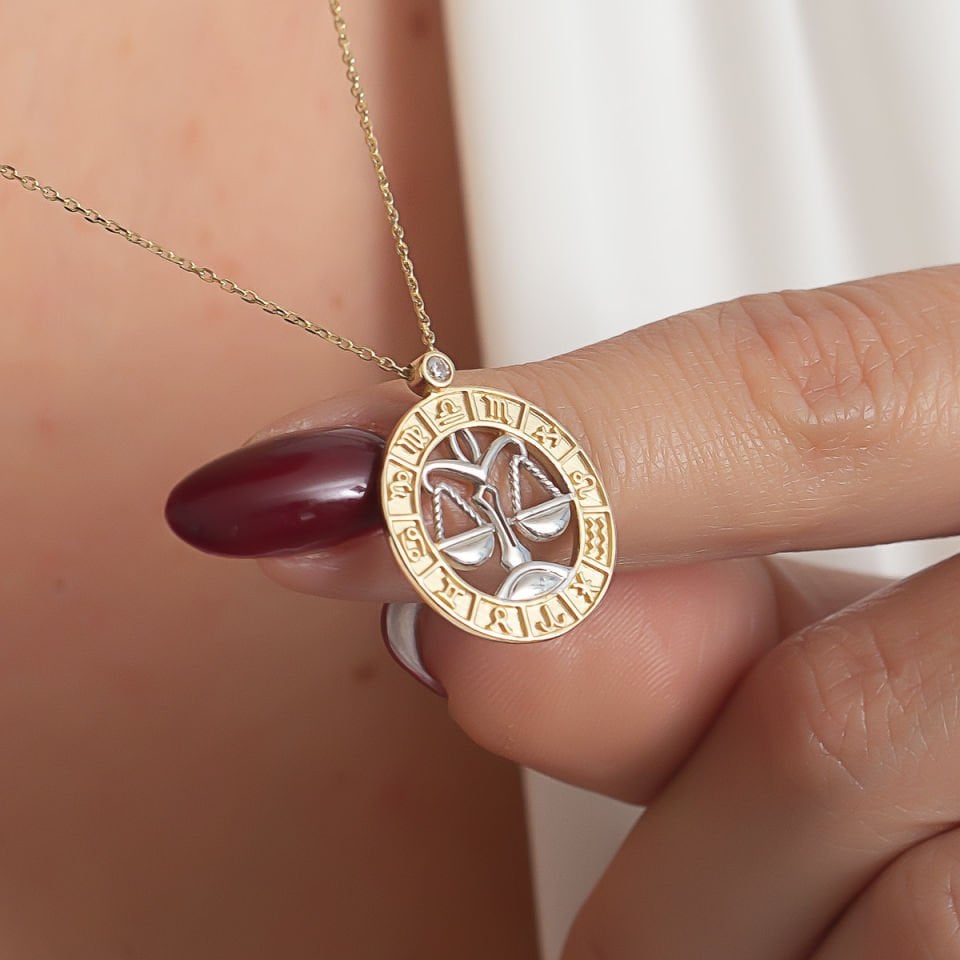 Altın Terazi Burcu Kolye B932324