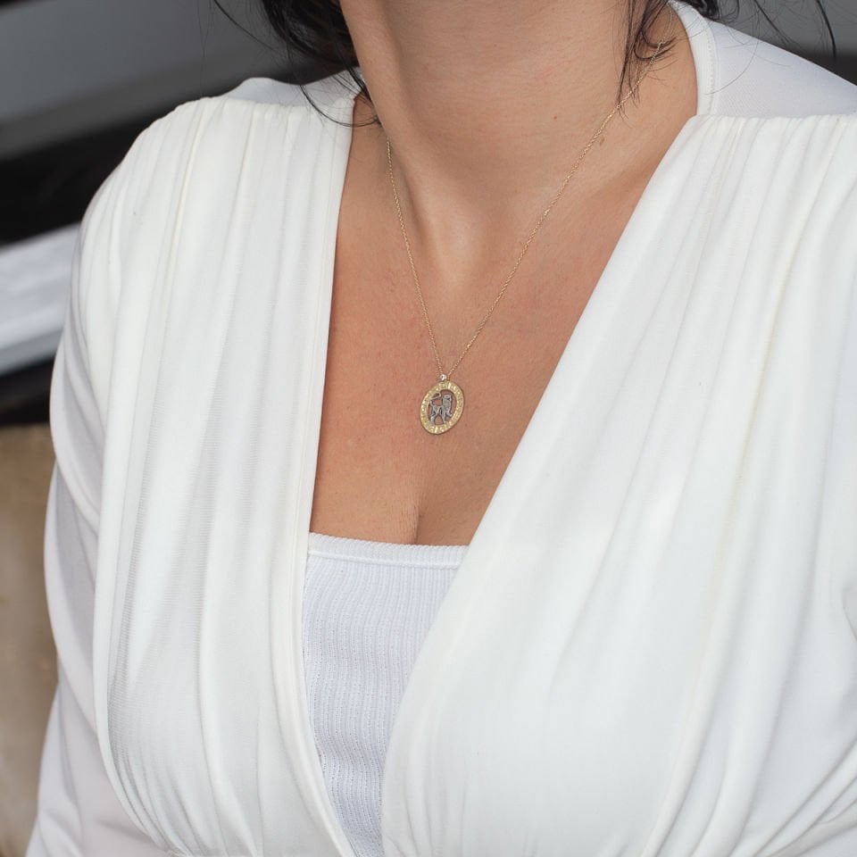 Altın Aslan Burcu Kolye B932327