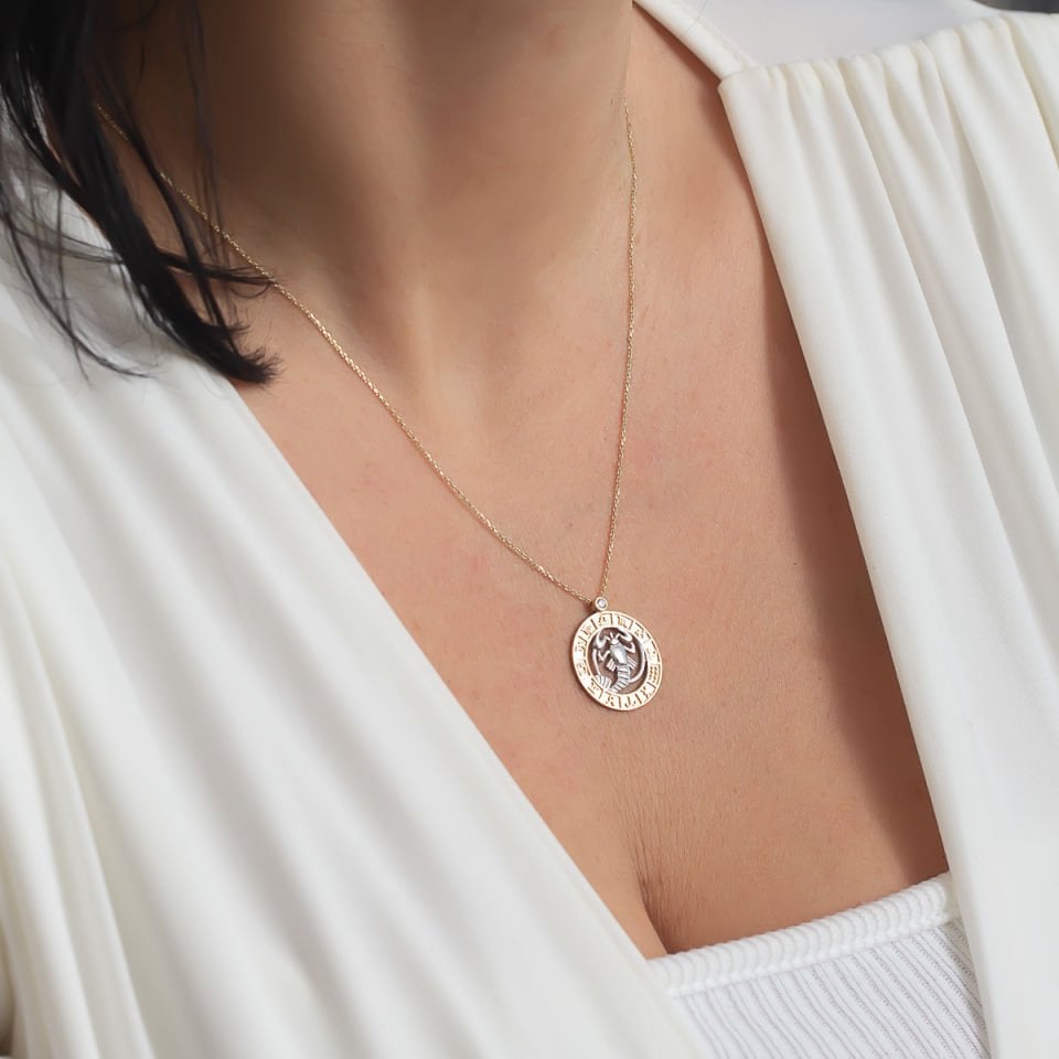 Altın Yengeç Burcu Kolye B932329